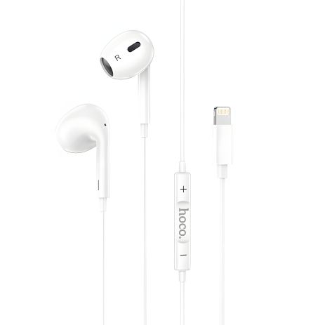 Белые Lightning наушники Hoco M1 Max
