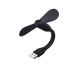 Мобильный вентилятор USB черный, от повербанка, ноутбука