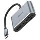 Мультиадаптер хаб Hoco HB30 4в1 Type-C to USB 3.0 (F)/ VGA (F)/ Type-C (F) PD 100W 0.15m Мультиадаптер хаб Hoco HB30 4в1 Type-C to USB 3.0 (F)/ VGA (F)/ Type-C (F) PD 100W 0.15m