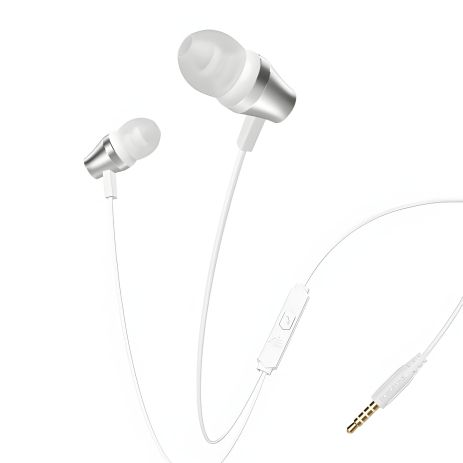 Сріблясті вакуумні Borofone BM38 навушники