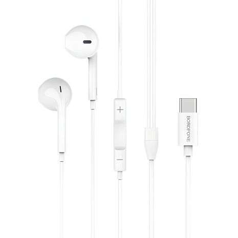 Навушники Borofone BM27 Type-C білі з'єднувальні