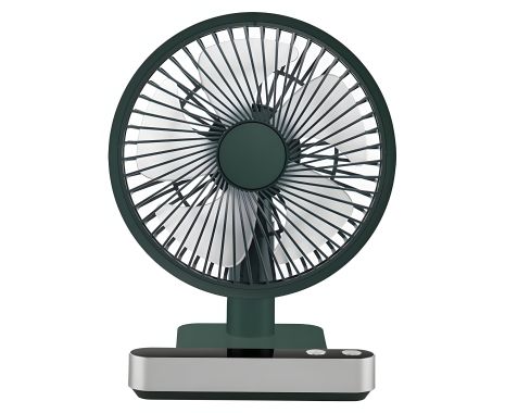Зелений настільний вентилятор GXQC F702 на акумуляторі бездротовий