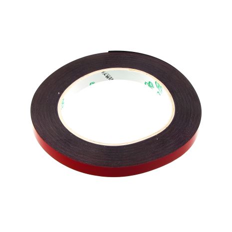 Скотч двосторонній ширина 10мм, товщина 1мм (червоний) на поліуретановій основі.