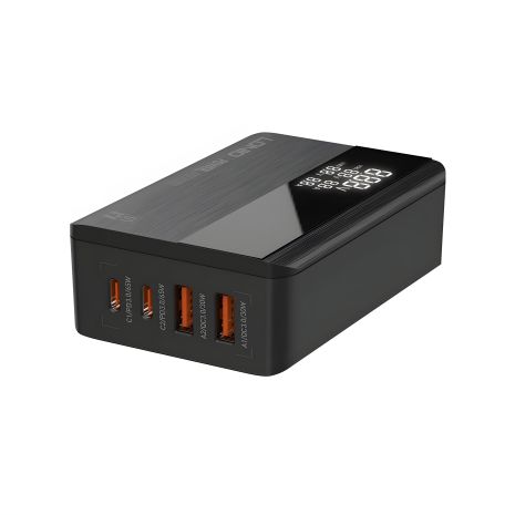 Мережевий зарядний пристрій LDNIO A4808Q 65W LED чорний Мережевий зарядний пристрій LDNIO A4808Q 65W LED чорний