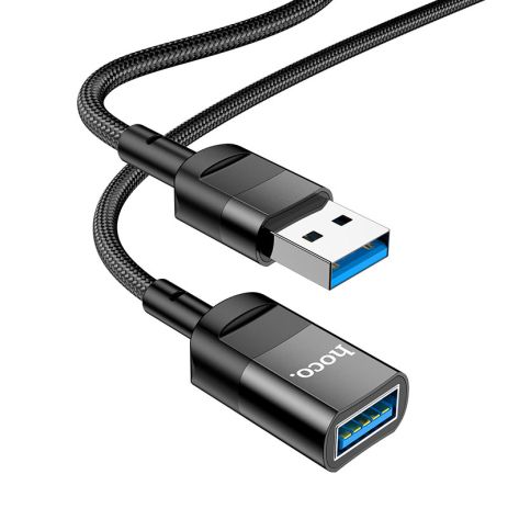 USB подовжувач Hoco U107 USB male to USB female USB3.0 (Чорний)