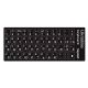 Наклейки для клавиатуры 48 клавиш ENG/ УКР/ РУС Черные