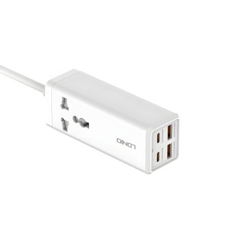 Мережевий подовжувач LDNIO SC1418 Power Strip PD/QC 65W, білий