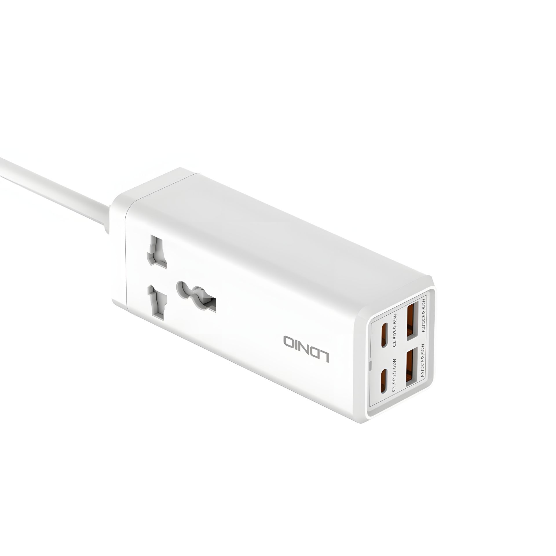 Сетевой удлинитель LDNIO SC1418 Power Strip PD/QC 65W 2m EU plug белого цвета Сетевой удлинитель LDNIO SC1418 Power Strip PD/QC 65W 2m EU plug белого цвета