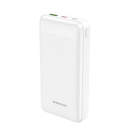 Повербанк Borofone BJ19A Incredible (20000mAh/Out: USB 18W QC3.0, Type-C 20W PD/In: Type-C 18W, micro 18W) з LED індикатором, Білий