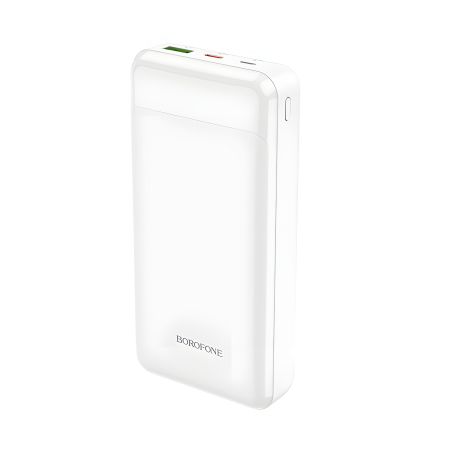 Повербанк Borofone BJ19A Incredible (20000mAh / USB 18W QC3.0, Type-C 20W PD / In: Type-C, microUSB 18W) LED indicator, Белый