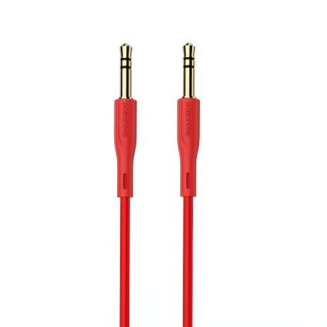 AUX кабель Borofone BL1 Jack 3.5 to Jack 3.5 1m червоний