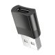 Адаптер переходник Hoco UA17 USB to Type-C (F) черный Адаптер переходник Hoco UA17 USB to Type-C (F) черный