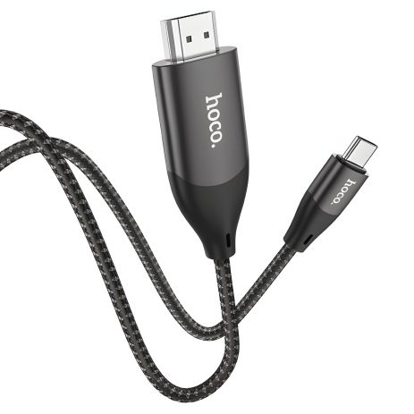 Адаптер-перехідник Hoco UA16 4K Type-C to HDMI 2m темно-сріблястий