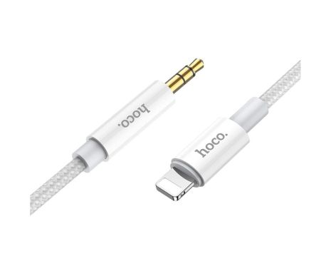 Кабель AUX Hoco UPA19 Lightning до Jack 3.5 1м сірий