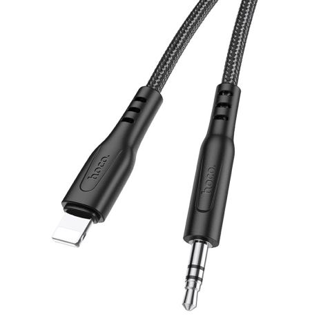 AUX кабель Hoco UPA18 Lightning to Jack 3.5 1m черный