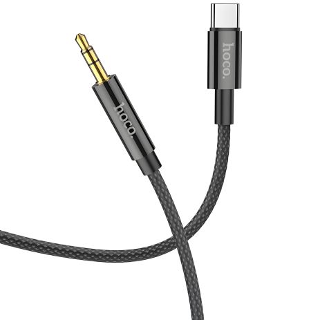 AUX кабель Hoco UPA19 Type-C to Jack 3.5 1m черный AUX кабель Hoco UPA19 Type-C to Jack 3.5 1m черный