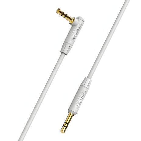AUX кабель Borofone BL4 Jack 3.5 to Jack 3.5 1m сірий