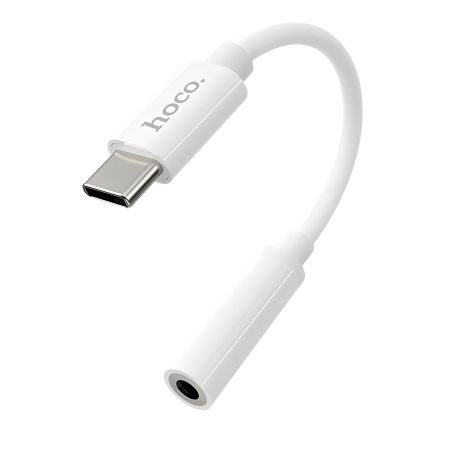 Адаптер перехідник Hoco LS30 аудіо конвертер Type-C to Jack 3.5 (F) 0.115m білий Адаптер перехідник Hoco LS30 аудіо конвертер Type-C to Jack 3.5 (F) 0.115m білий