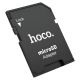 Адаптер перехідник Hoco HB22 картридер TF to SD чорний Адаптер перехідник Hoco HB22 картридер TF to SD чорний