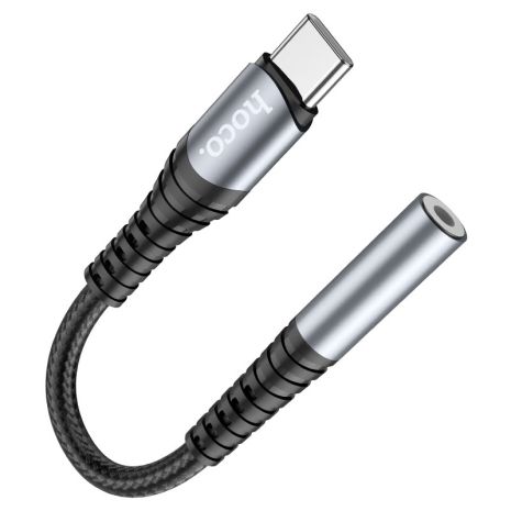 Адаптер перехідник Hoco LS33 аудіо конвертер Type-C to Jack 3.5 (F) 0.12m чорно-сріблястий Адаптер перехідник Hoco LS33 аудіо конвертер Type-C to Jack 3.5 (F) 0.12m чорно-сріблястий