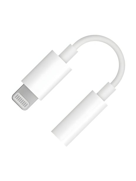 Аудіо конвертер адаптер Hoco LS34 перехідник (Lightning to Jack 3.5 (F)) білий 0.08m