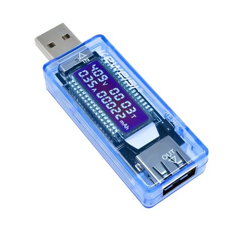 USB тестер Keweisi KWS-V20 для вимірювання напруги, струму та ємності під час заряджання мобільного пристрою USB тестер Keweisi KWS-V20 для вимірювання напруги, струму та ємності під час заряджання мобільного пристрою
