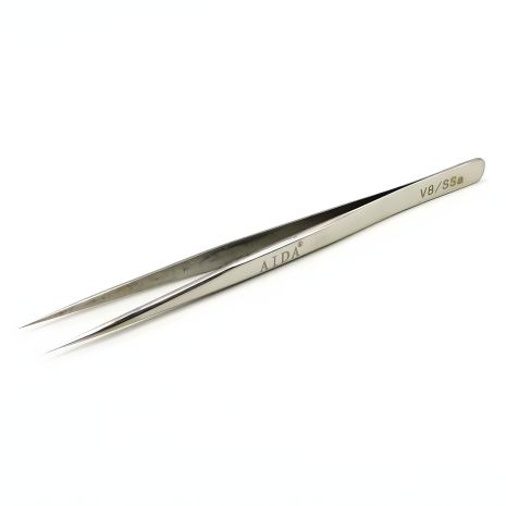 Прямой Пинцет Aida V8/SSa (Chrome Strong, антикислотный)