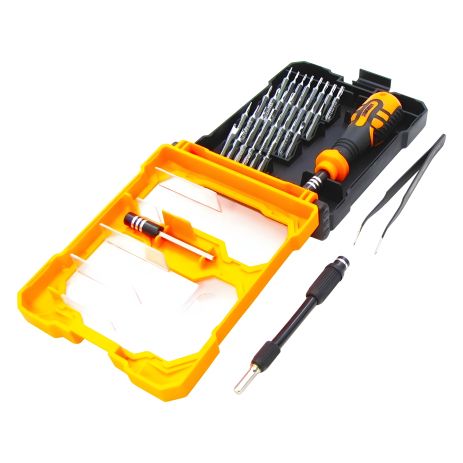 Комплект инструментов JM-8159 Jakemy (ручка, 30 бит, удлинитель 60мм, гибкий удлинитель 100мм, пинцет изогнутый ESD)