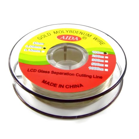 Дріт (струна) Aida 0,08 мм/100 м для розділення комплектів дисплей+тачскрин, підвищеної міцності