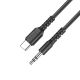 AUX кабель Hoco UPA17 Type-C to Jack 3.5 1m черный AUX кабель Hoco UPA17 Type-C to Jack 3.5 1m черный