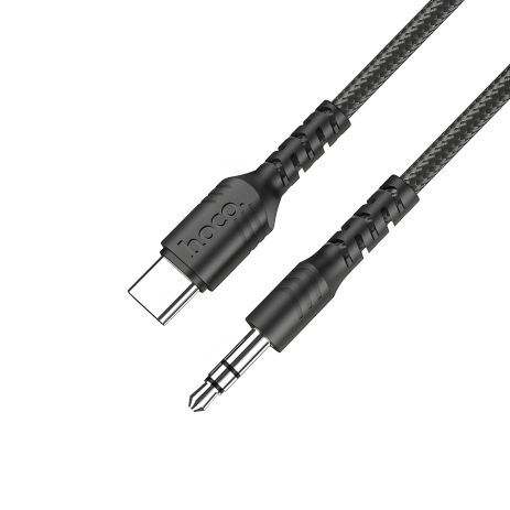 AUX кабель Hoco UPA17 Type-C to Jack 3.5 чорний 1m