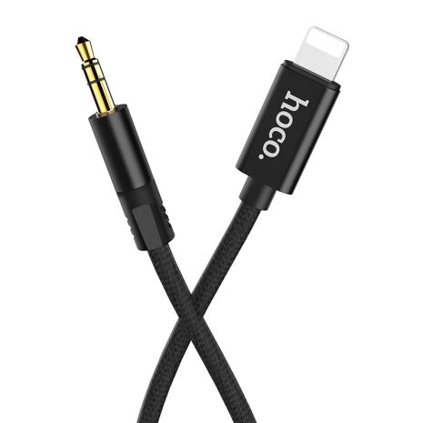 AUX кабель Hoco UPA13 Lightning to Jack 3.5 чорний 1m