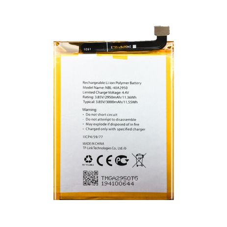 Акумулятори TP-Link NBL-40A2950 Neffos C9s (TP7061) / Neffos C9 MAX (TP7062) 2950mAh [Original PRC] 12 міс. гарантії