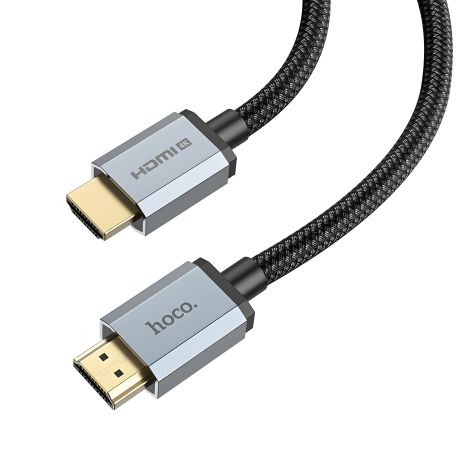 Hoco US03 2.0 HDMI кабель с нейл. оплёткой и позолоч. коннекторами 4K 3m черный