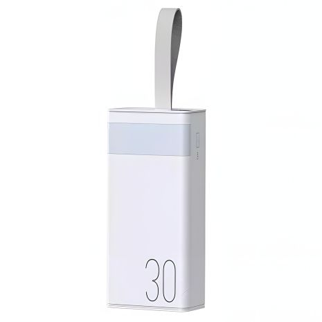 Повербанк Remax RPP-320 (30000mAh / Out: 2xUSB-A 22.5W QC3.0, Type-C PD 20W / In: micro-USB, Type-C 20W ) с LED Дисплеем и фонариком, Белый Повербанк Remax RPP-320 (30000mAh / Out: 2xUSB-A 22.5W QC3.0, Type-C PD 20W / In: micro-USB, Type-C 20W ) с LED Дисплеем и фонариком, Белый