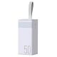 Повербанк Remax RPP-321 (50000mAh / Out: 2xUSB-A 22.5W QC3.0, Type-C PD 20W / In: micro-USB, Type-C 18W ) с LED Дисплеем и фонариком, Белый Повербанк Remax RPP-321 (50000mAh / Out: 2xUSB-A 22.5W QC3.0, Type-C PD 20W / In: micro-USB, Type-C 18W ) с LED Дисплеем и фонариком, Белый