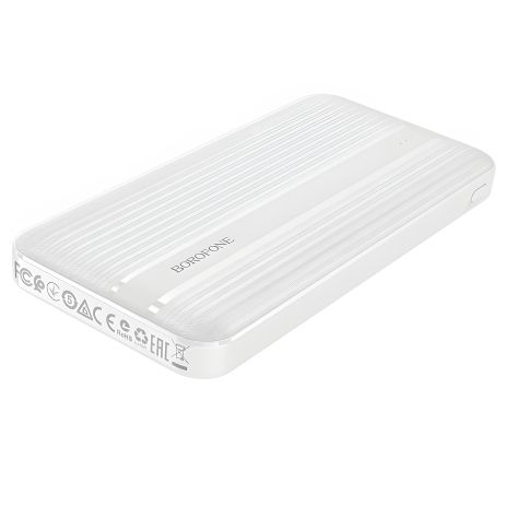 Повербанк Borofone BJ9 Uranus (10000mAh/Out: USB-A 18W QC3.0, Type-C 18W PD, USB-A 5V/2A/In: Type-C 18W, micro 18W) з LED індикатором, Білий