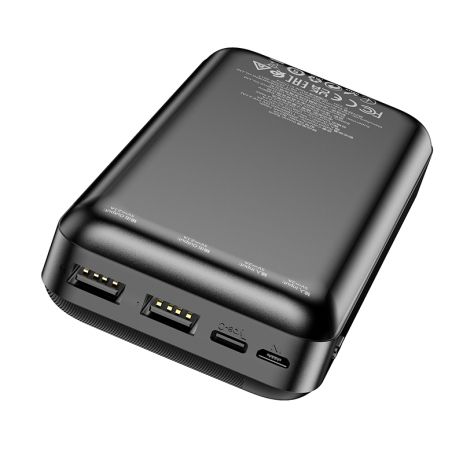 Borofone BJ27A Повербанк 20000mAh, 2USB/Type-C 2.1A, чёрный