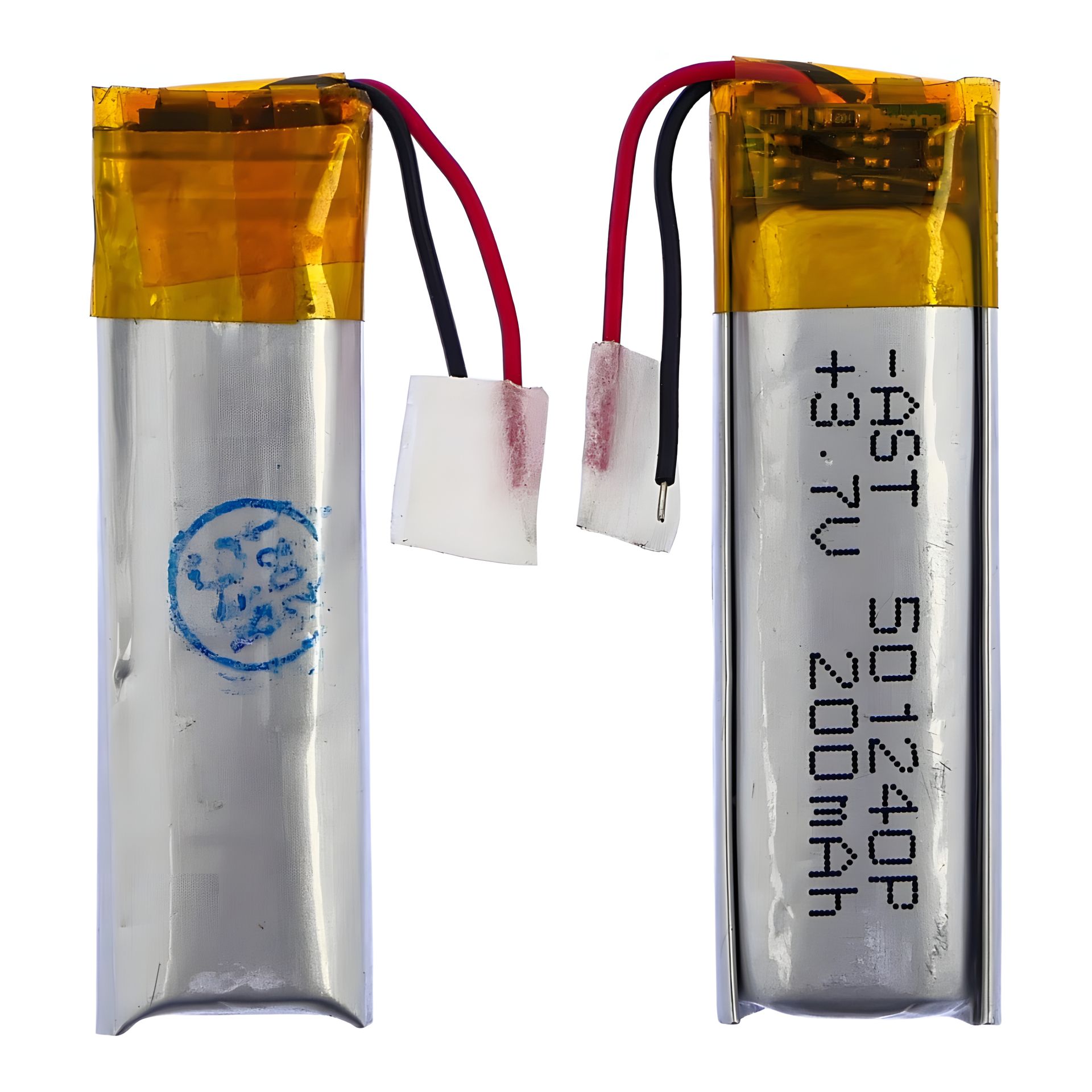 Универсальный аккумулятор 501240P с контроллером, 5,2 х 12 х 40 мм (200 mAh), для наушников, Bluetooth гарнитур и MP3 плееров Универсальный аккумулятор 501240P с контроллером, 5,2 х 12 х 40 мм (200 mAh), для наушников, Bluetooth гарнитур и MP3 плееров