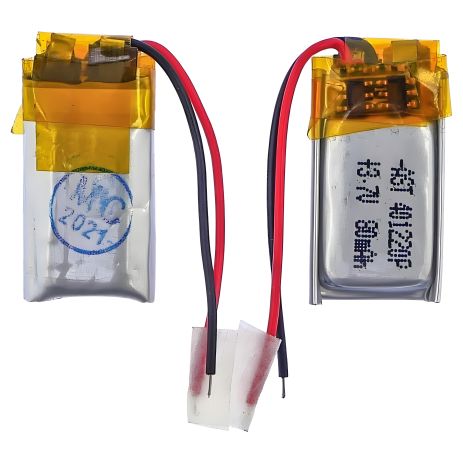 Універсальний акумулятор з контролером 401220P 4,3 х 11 х 20 мм (80 mAh) для TWS навушників, Bluetooth гарнітур, MP3 плеєрів