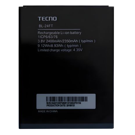 Акумулятор Tecno 2400 mAh F2 LTE (BL-24FT) [Original] 12 міс. гарантії