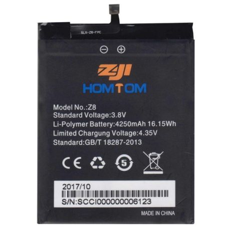 Аккумулятор для Homtom ZOJI Z8 (4250 mAh) [Original PRC] 12 мес. гарантии