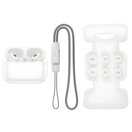 Вакуумные TWS-наушники Hoco EW49 с беспроводной зарядкой (белые)