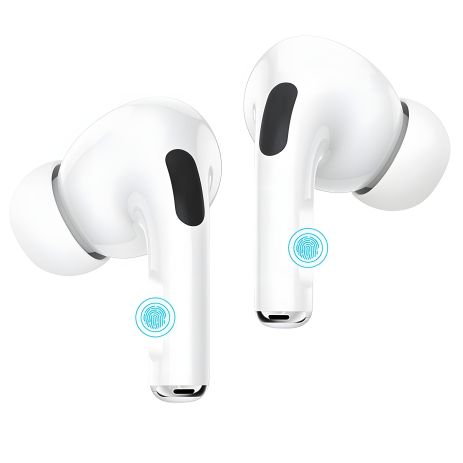 Hoco EW04 Plus TWS Bluetooth 5.1 вакуумные наушники с микрофоном, белый