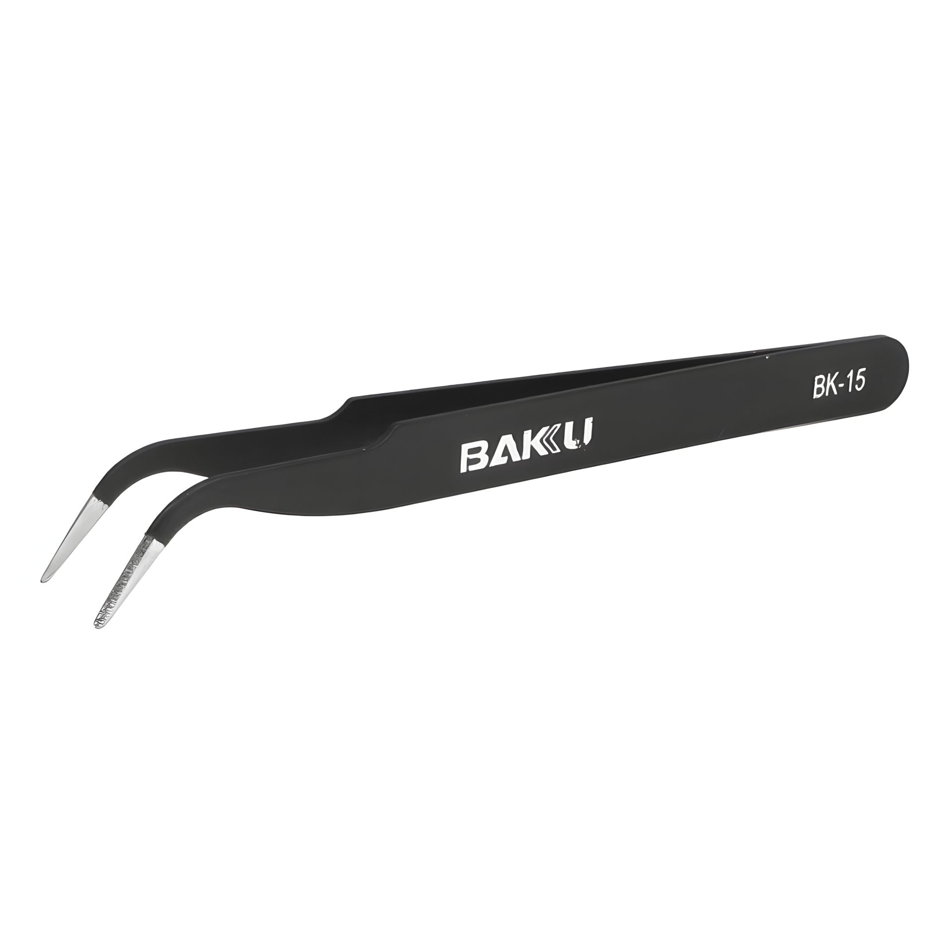 Вигнутий пінцет Baku BK-15 ESD з чорним антистатичним покриттям Вигнутий пінцет Baku BK-15 ESD з чорним антистатичним покриттям