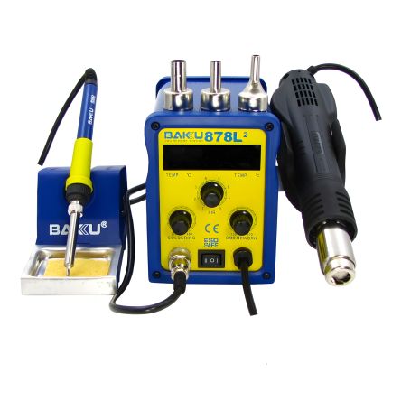 Паяльна станція Baku BK878L2 (фен, паяльник, цифрова індикація)