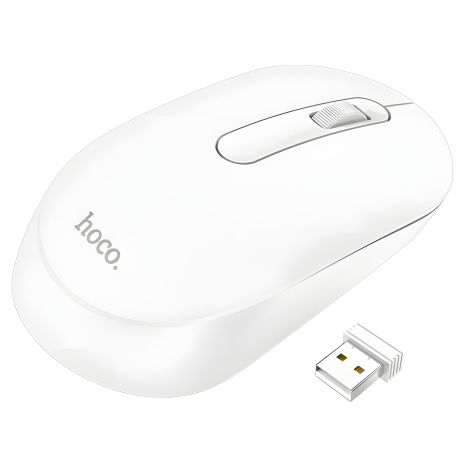 Беспроводная Мышь Hoco GM14 Wireless 2.4G +Bluetooth 5.0, 3 кнопки +выбор DPI Белый Беспроводная Мышь Hoco GM14 Wireless 2.4G +Bluetooth 5.0, 3 кнопки +выбор DPI Белый