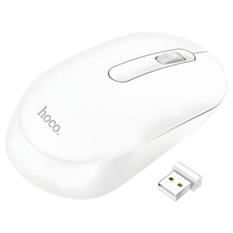 Беспроводная мышь Hoco GM14 Wireless 2.4G +Bluetooth 5.0, 3 кнопки +выбор DPI Белая