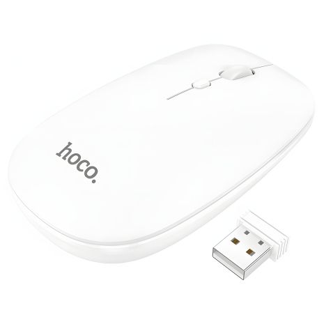 Wireless Мышь Hoco GM15 Art dual-mode business wireless mouse |BT5.0, 2.4G, 800/1200/1600dpi| Белый