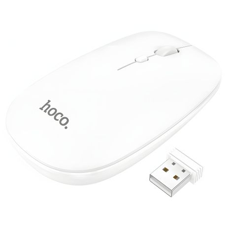 Wireless Мышь Hoco GM15 Art dual-mode business wireless mouse |BT5.0, 2.4G, 800/1200/1600dpi| Белый